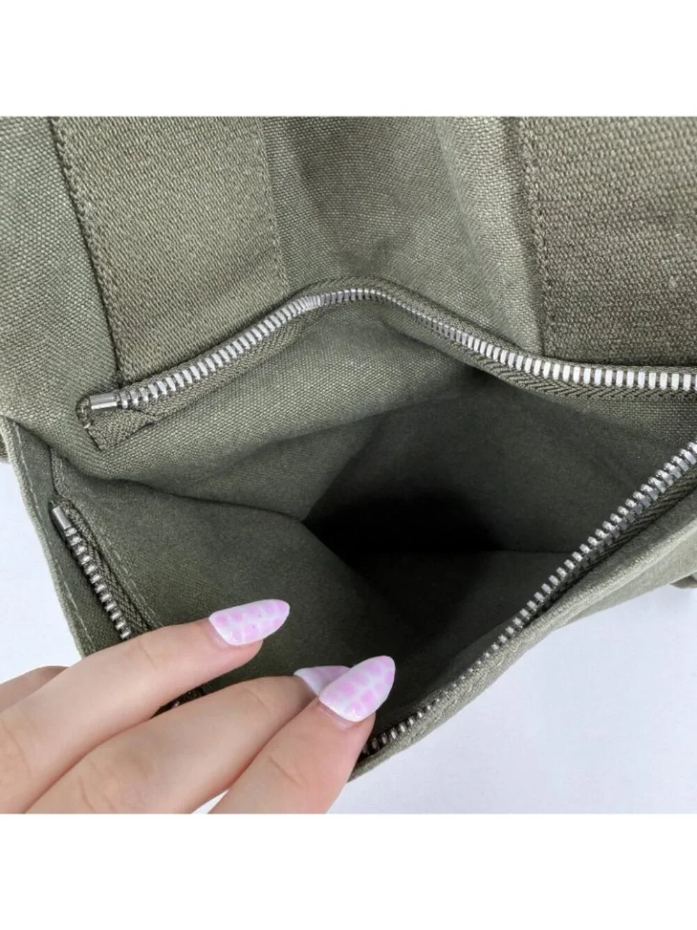 Quince Organic Cotton Canvas Convertible Backpack in Olive Green